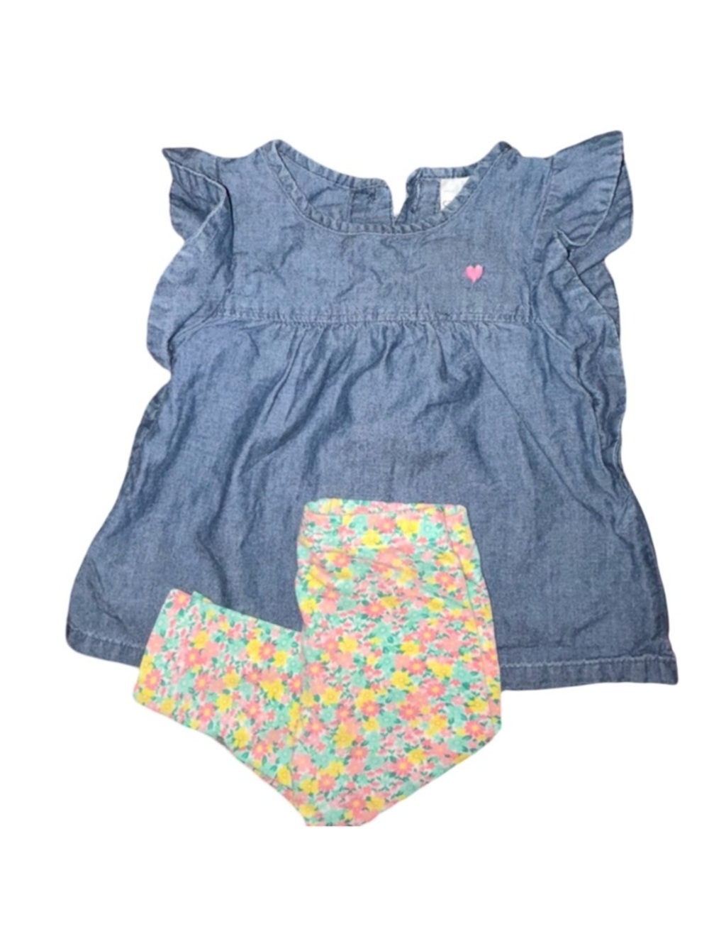 Carter's Pink Floral Romper Set